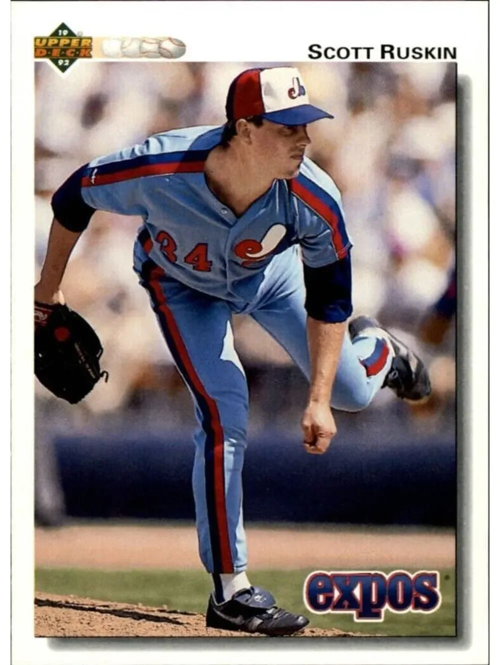 Scott Ruskin 1992 Upper Deck MLB #384 Baseball Card Montreal Expos